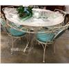 Image 1 : "Ivy + Bean Movie"  Trantz Backyard - Set of six Patio chairs with glass top patio table (Table appr