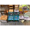 Image 1 : "Ivy + Bean Movie"  - Group of 7 kids wooden and wicker chairs/ stool and Doll house