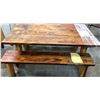 Image 2 : "Ivy + Bean Movie"  Bean's backyard - Picnic table with two Benches (Table approximately 5ft wide x 