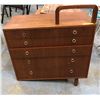 Image 2 : "Ivy + Bean Movie"  - Mid century modern 5 drawer cabinet ( one leg missing screws, approximately 27
