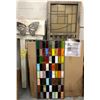 Image 1 : "Ivy + Bean Movie"  - Group of mics. Set dec Items - include stained Dec Glass, mirror, mail box etc