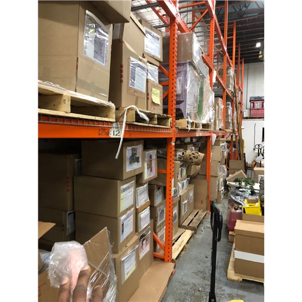 Orange Warehouse Pallet racking - includes Seven vertical uprights , 17 ...