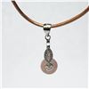 Image 1 : $160 Silver Rose Quartz With High Fashion Chord Necklace