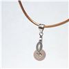 Image 2 : $160 Silver Rose Quartz With High Fashion Chord Necklace