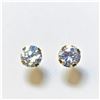 Image 1 : $240 14K Cz With 14K Silicon Backs Earrings