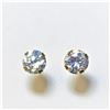 Image 1 : $240 14K Cz With 14K Silicon Backs Earrings