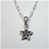 Image 2 : $100 Silver Star Macasite 16" Link Chain Made In Thailand Necklace