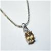 Image 2 : Two Pairs of $240 Silver Citrine With 3 Diamond 18" Necklace