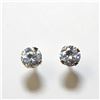 Image 1 : $240 14K Cz With 14K Silicon Backs Earrings