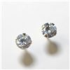 Image 2 : $240 14K Cz With 14K Silicon Backs Earrings