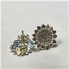 Image 3 : Silver Sunflower Shape Earrings