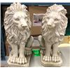 Image 1 : "Ivy + Bean Movie" - Set of 2 small porcelain decorative lion figurines (approx. 21in height x 9in w