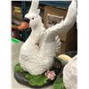 Image 2 : "Ivy + Bean Movie" - Set of 2 porcelain decorative swans (approx. 17in x 12in each)