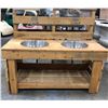 Image 2 : "Ivy + Bean Movie" Bean's Backyard - Wooden craft station (approx. 42in wide x 21 1/2in depth x 4ft 