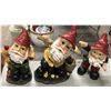 Image 1 : "Ivy + Bean Movie" - Group of 3 porcelain decorative gnomes