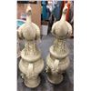 Image 1 : "Ivy + Bean Movie" Set of 2 decorative porcelain peacocks figurines