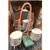 Image 1 : "Ivy + Bean Movie" Nancy's Bedroom furniture - Set of 2 side tables/ turquoise stool/ pink floor sta
