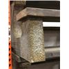 Image 3 : "Ivy + Bean Movie" Cement looking wooden picnic table (approx. 6ft wide x 66in depth x 29in height)
