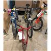 Image 1 : "Ivy + Bean Movie"  Group of Three assorted kids bicycles and red scoter