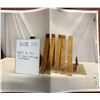 Image 3 : "Ivy + Bean Movie"  Wooden work table with wood supply shelf brackets, small wood shelf and bar stoo