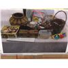 Image 2 : "Ivy + Bean Movie"  Large group of mics sec dec items - Includes Table lamp wicker light fixtures, s