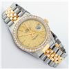 Image 3 : Rolex Mens 2 Tone 2.5CTW Bezel Champagne Jubilee Index 36MM Datejust Wristwatch
