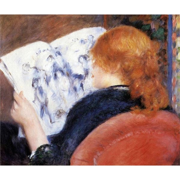 Renoir - Young Woman Reads Illustrated Journal