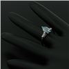 Image 7 : Vintage 14k White Gold 1.20 ctw Marquise Aquamarine and Baguette Diamond Ring