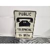 Image 1 : NO RESERVE VINTAGE LARGE METAL TELEPHONE SIGN