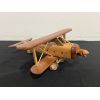 Image 1 : NO RESERVE Wooden Hand Carved Vintage Bi Plane