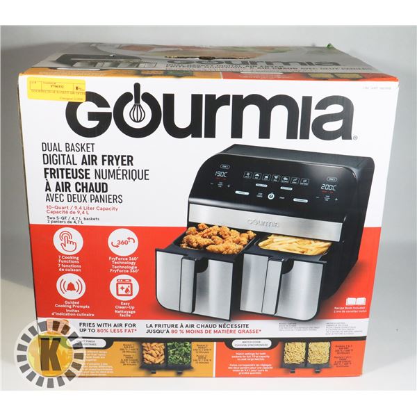 GOURMIA DUAL BASKET AIR FRYER