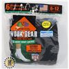 Image 1 : BLACK WORK BOOT SOCKS,6-12,PACK OF 6,FRUIT OF THE