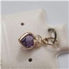 Image 2 : 14K YELLOW GOLD AMETHYST  PENDANT, MADE IN CANADA