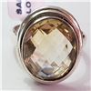 Image 1 : SILVER CITRINE(8.65CT) RING (SIZE 7)(WEIGHT 6.6G)