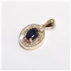 Image 2 : 10K YELLOW GOLD NATURAL BLUE SAPPHIRE(0.55CT)