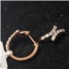 Image 2 : 10K ROSE GOLD DIAMOND(0.05CT) EARRINGS