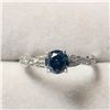 Image 1 : 14K WHITE GOLD BLUE DIAMOND TREATED(0.85CT)