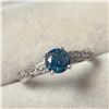 Image 2 : 14K WHITE GOLD BLUE DIAMOND TREATED(0.85CT)