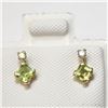 Image 1 : 10K YELLOW GOLD PERIDOT(0.4CT) DIAMOND(0.06CT)