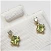 Image 2 : 10K YELLOW GOLD PERIDOT(0.4CT) DIAMOND(0.06CT)