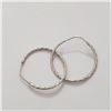 Image 1 : 10K WHITE GOLD HOOP EARRINGS