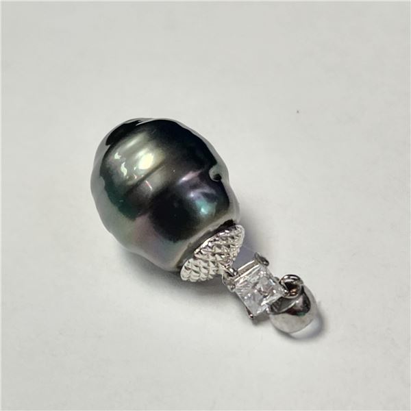 SILVER TAHITIAN PEARL PENDANT