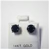 Image 1 : 14K WHITE GOLD BLACK DIAMOND(2.6CT)  EARRINGS