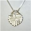 Image 1 : SILVER 2 SEPARABLE HEART WITH 24"  NECKLACE
