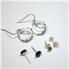 Image 2 : SILVER 3 PAIRS OF EARRINGS SET