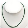 Image 1 : 10K WHITE GOLD NATURAL EMERALD(37CT) NECKLACE