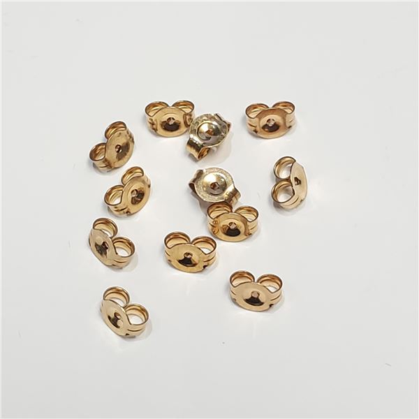 10K YELLOW GOLD PACK OF 12  EARRING BACK