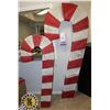 Image 1 : TWO LIGHT UP DECORATIVE CANDY CANES