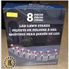 Image 1 : 8 PIECE CANDY CANE LED LAWN STAKES