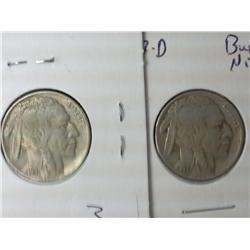 1937 And 1937-D Buffalo Nickels